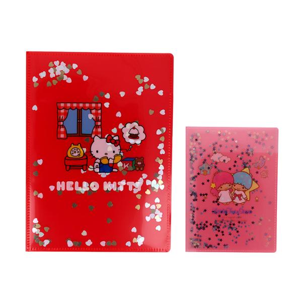 サンリオキャラクターズ　スパンコールクリアファイル　A5W　2柄　[M便 1/16]