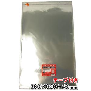 カクケイ OPP袋 透明袋 テープ付 B3 380×600+40mm TP38-60 クリア