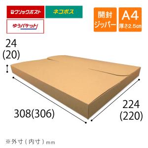 A4厚さ2.5cm対応 ネコポス ゆうパケット...の詳細画像1