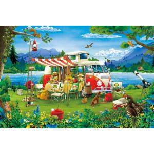 ジグソーパズル 1000ピース キャンピングホリデー 溪川弘行 日本製 アップルワン 1000-839