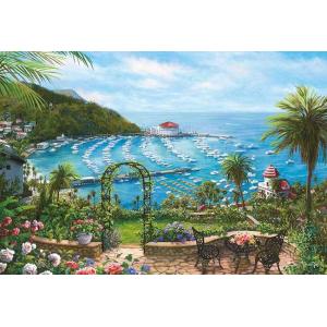 ジグソーパズル 300ピース 港の見えるカフェテラス 風景画 アップルワン 300-366