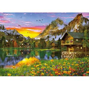 ジグソーパズル 500ピース アルペンレイクの休日 風景画 アップルワン 500-247