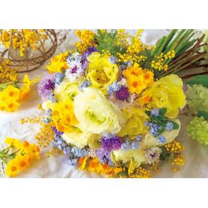 ジグソーパズル 500ピース 幸せのチアフルブーケ 花の写真 アップルワン 500-313