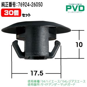 サイドアンダーマッドガード クリップ 純正品 2個 トヨタ ハイエース