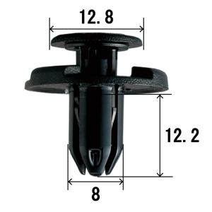 内張クリップ フロントアンダーカバー 他 ニッサン '10ジューク/'12セレナ/'13ノート 純正番号 01553-05933 20個入 NN-274-20｜pvd1