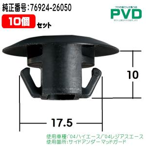 サイドアンダーマッドガード クリップ 純正品 2個 トヨタ ハイエース