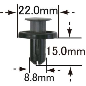 プッシュリベット・内張りクリップ （トヨタ用） 10個入 NT-549｜関西パーツセンター