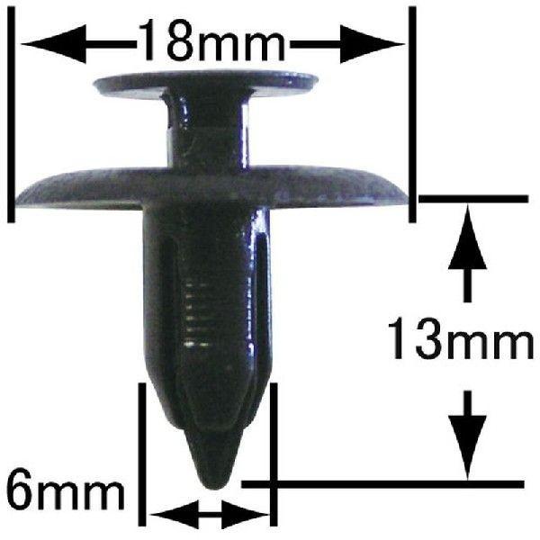 プッシュリベット・バックドアトリム用クリップ （マツダ/デミオ・プレマシーなど） 10個入 NAM-...