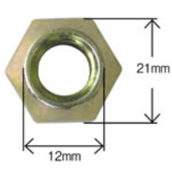 トヨタ　ハブナット　貫通　12mm P1.5　クロメートメッキ 20個入/4001-HN-11