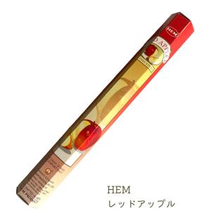 HEM ６角香 レッドアップル　約20本 六角香 スティック 線香 ヘクサ香 竹芯香 お香 インド香