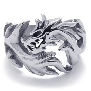 PW 高品質316Lステンレス 竜 指輪 リング 条件付 送料無料 21440