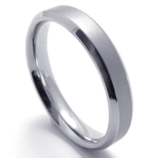 指輪 リング[ラッピング対応] PW 高品質100%純タングステン シルバー銀色 シンプルなデザイン...