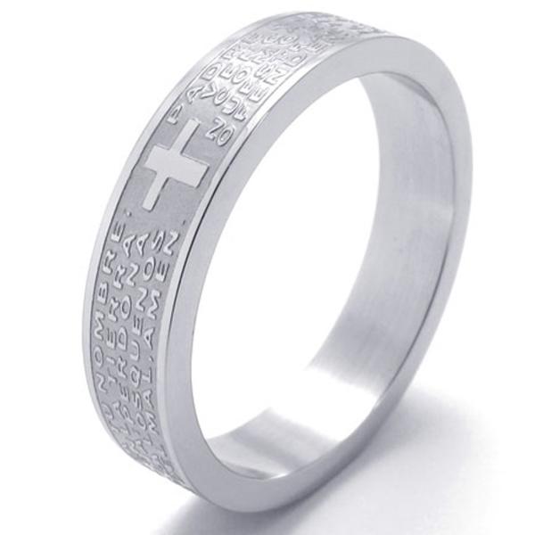 PW 高品質316Lステンレス Lords-Prayer 指輪 条件付 送料無料 21721
