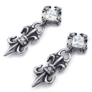 PW 高品質316Lステンレス クロムハーツ風 ピアス 条件付 送料無料