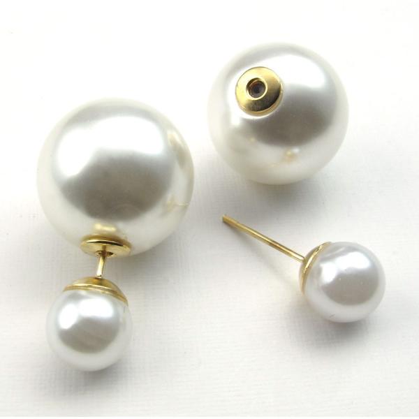 PW 高品質ステンレス 人工真珠  ピアス 条件付 送料無料 23957
