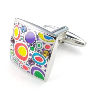 PW 高品質真鍮 七彩 気泡 カフス 条件付  24619