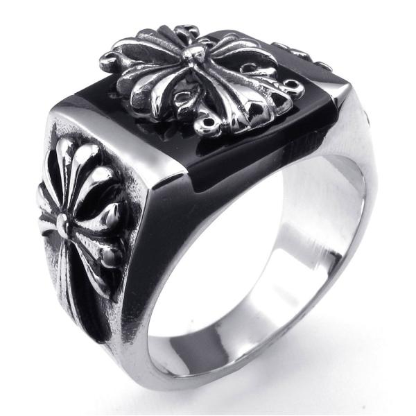 PW 高品質316Lステンレス クロムハーツ風 指輪 条件付 送料無料 24825