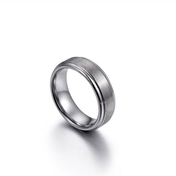 リング[ラッピング対応] PW 高品質100%純タングステン シルバー 銀色 表面つや消しの仕上げ ...