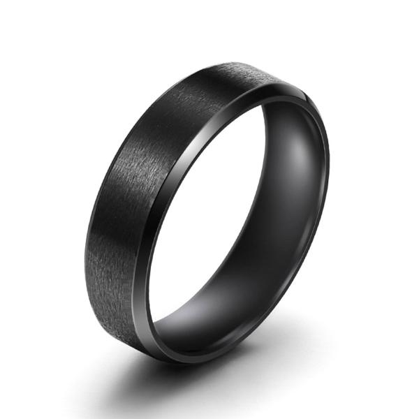 リング[ラッピング対応] PW 精良SUS316L製 シルバ銀色 ブラック黒 表面つや消しの仕上げ ...