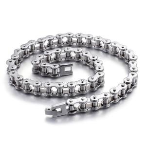 ネックレス[ラッピング対応] PW 精良SUS316L製 シルバー銀色 鎖のモチーフ チェーン型 necklace /  長さ550mm 幅11mm 162g 条件付送料無料61169｜pwatch2014