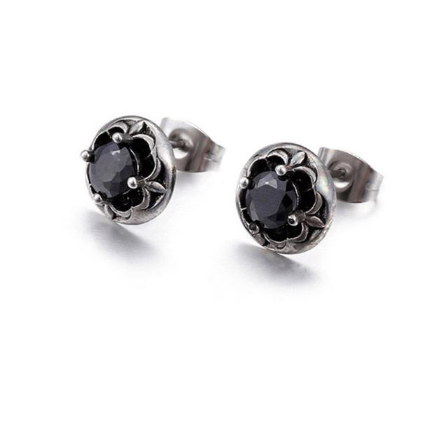 ピアス[ラッピング対応] PW 精良SUS316L製 ジルコン シルバー銀 百合の紋章 アイリス f...