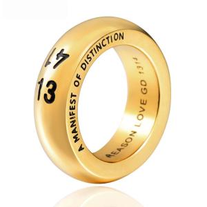 指輪 リング[ラッピング対応] PW 精良SUS316L製 金 銀 古銀色 韓流グッズ BIGBANGのG-DRAGON(權志龍)愛用 1314ring / 幅11mm 14-28号 条件付送料無料61277