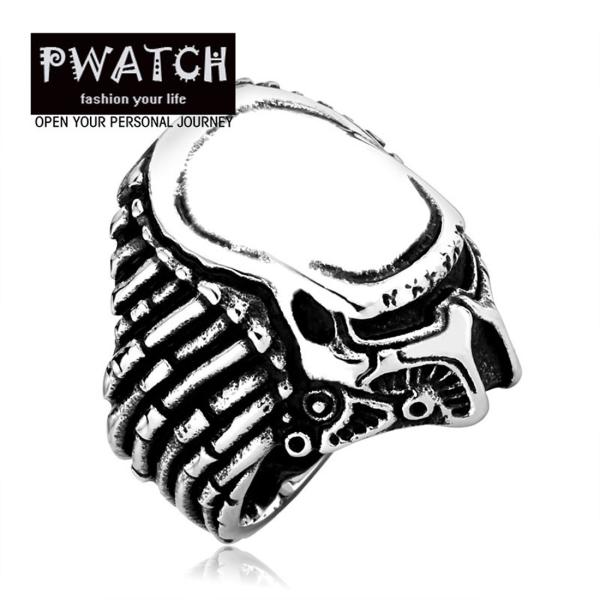 指輪 リング[ラッピング対応] PW 精良SUS316L製 シルバー銀色 エイリアンVSプレデター仕...