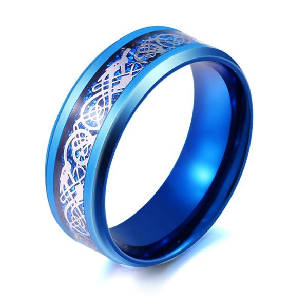 指輪 リング[ラッピング対応] PW 精良SUS316L製 ブラック黒 ゴールド金 ブルー青 ドラゴ...