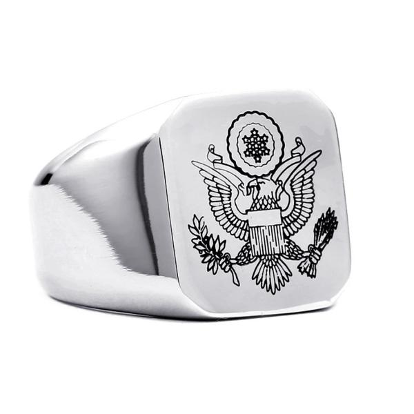 指輪 リング[ラッピング対応] PW 精良SUS316L製 シルバー銀色 ボールドイーグル アメリカ...