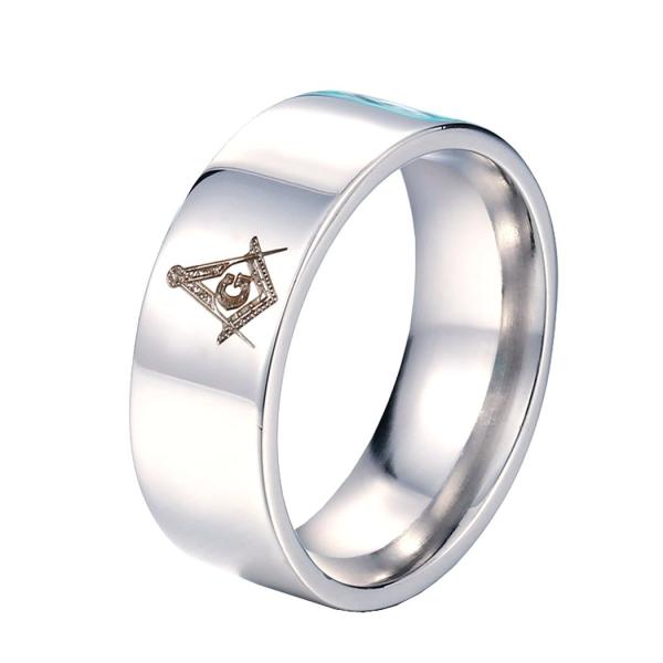 指輪 リング[ラッピング対応] PW 精良SUS316L製 銀 シンプルなデザイン フリーメイソンリ...