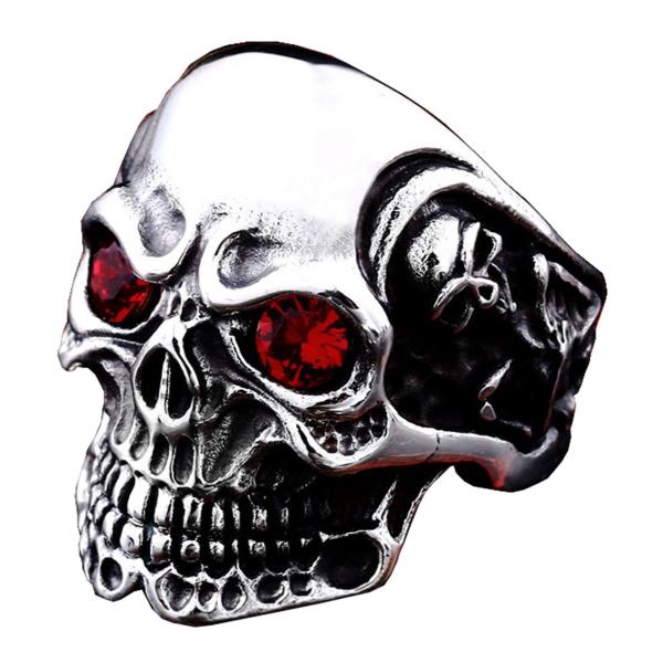 指輪 リング[ラッピング対応] PW 精良SUS316L製 シルバー銀色 髑髏 スカル skull ...