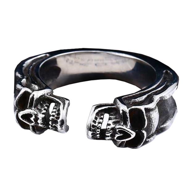 指輪 リング[ラッピング対応] PW 精良SUS316L製 シルバー銀色 髑髏 スカル skull ...