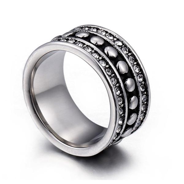 指輪 リング[ラッピング対応] PW 精良SUS316L製 ダイヤCZ シルバー銀色 欧米王 キラキ...