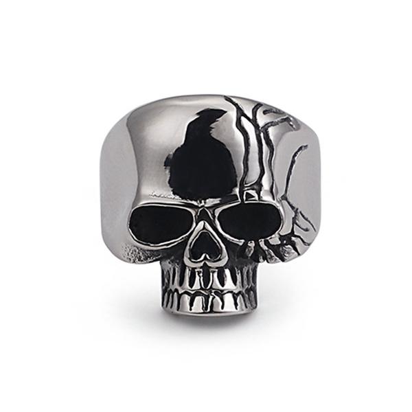 指輪 リング[ラッピング対応] PW 精良SUS316L製 シルバー銀色 髑髏 スカル skull ...
