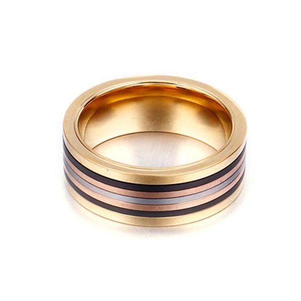 指輪[ラッピング対応] PW 精良SUS316L製 縞模様 シンプル ring /  幅8mm 14...