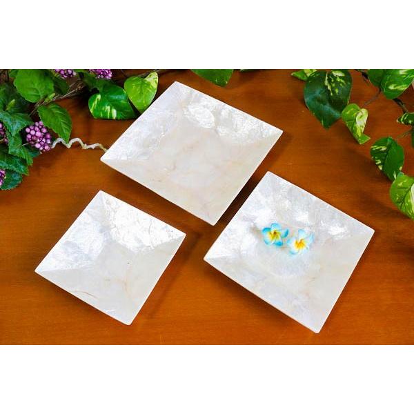 シェル小物入れ3点セット（四角）　アジアン　バリ　雑貨　