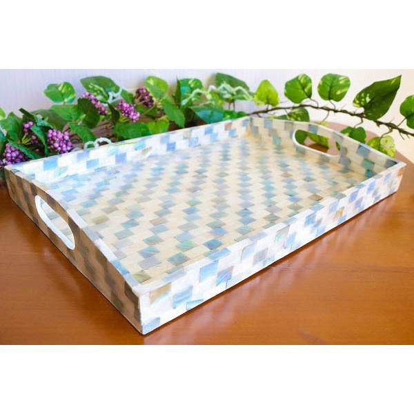 シェルトレイ（シルバー）　アジアン　バリ　雑貨　