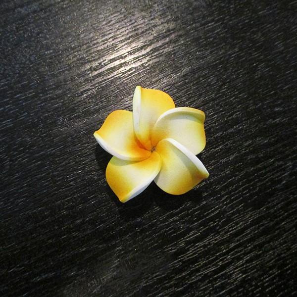 バリ島直輸入 マグネット フランジパニ 小 黄 フラワー アジアン バリ雑貨　