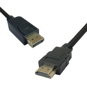 DP (DisplayPort) to HDMI 変換ケーブル 変換アダプター オス-オス 画像出力 FULL HD@1080P@60Hz ケーブル長 2M