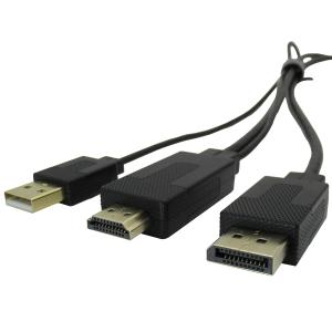 HDMI to DP DisplayPort 変換アダプターケーブル  オス-オス FULL HD@1080P@60Hz ケーブル長 2M