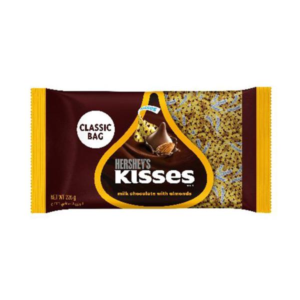 輸入菓子 チョコレート ハーシー キスミルクチョコレート ウィズ アーモンド ミドルパック 226g