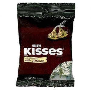 輸入菓子 チョコレート ハーシー キスアーモンド ペグパック 150g