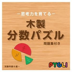 ピグマリオン　知育玩具　木製分数パズル (問題集付き) 小学生 実感算数｜pygli