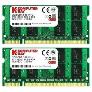 特別価格Komputerbay 4GB (2× 2GB) DDR2 800MHz PC2-6300 PC2-6400 DDR2 800 (200 ピン) SODIMM ノートパソコンのメモリ (2× 2ギガバイト)好評販売中｜pyonkichishouten