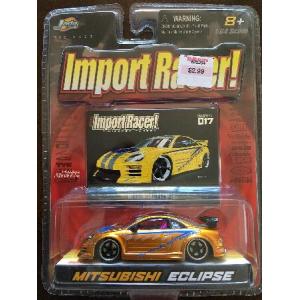 Jada Toys Import Racer! 2003 Series # 048 Mitsubishi Eclipse 1:64 Scale - Walmart Exclusive - Orange With Black Accents｜pyonkichishouten