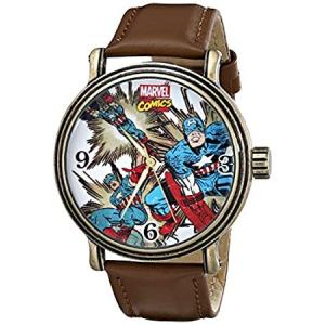 特別価格Marvelメンズw001759アベンジャーズキャプテンアメリカanalog-quartzブラウン腕時計好評販売中｜pyonkichishouten