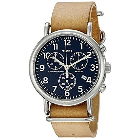 特別価格Timex ウィークエンダー クロノグラフ 40mm 腕時計 N/A タン/ブルー。好評販売...