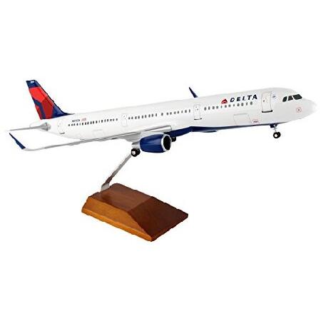 SKY MARKS 1/100 A321 デルタ航空 木製スタンド ギア付 完成品