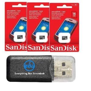 特別価格SanDisk 16GB (3 Pack) MicroSD HC Memory Card S...