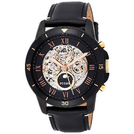 Fossil Men&apos;s Grant Sport ME3138 Black Leather Auto...